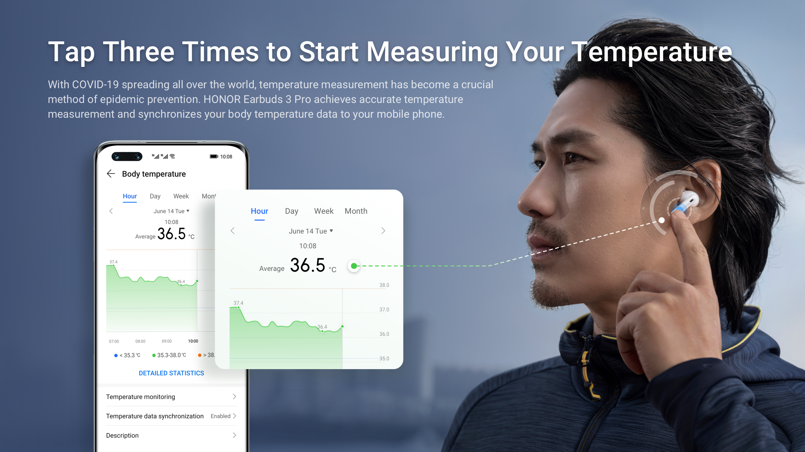 HONOR AI Space - Earbud Temperature Measurement