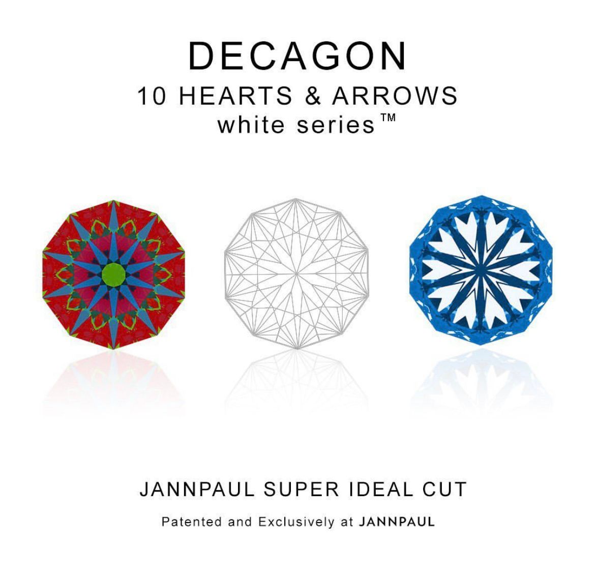 Decagon 10 Hearts & Arrows Diamond Cut