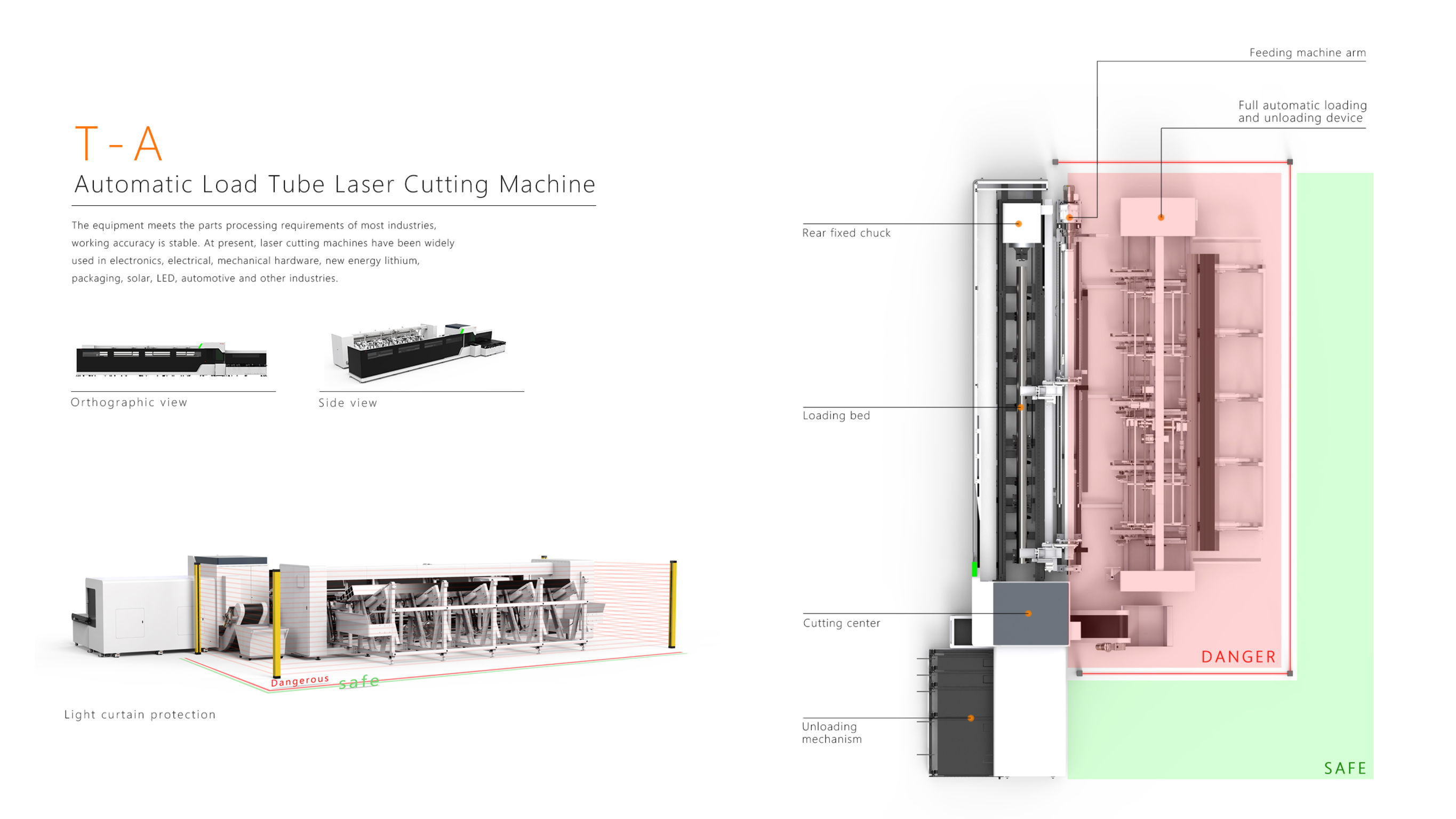 T-A tube metal laser cutting center