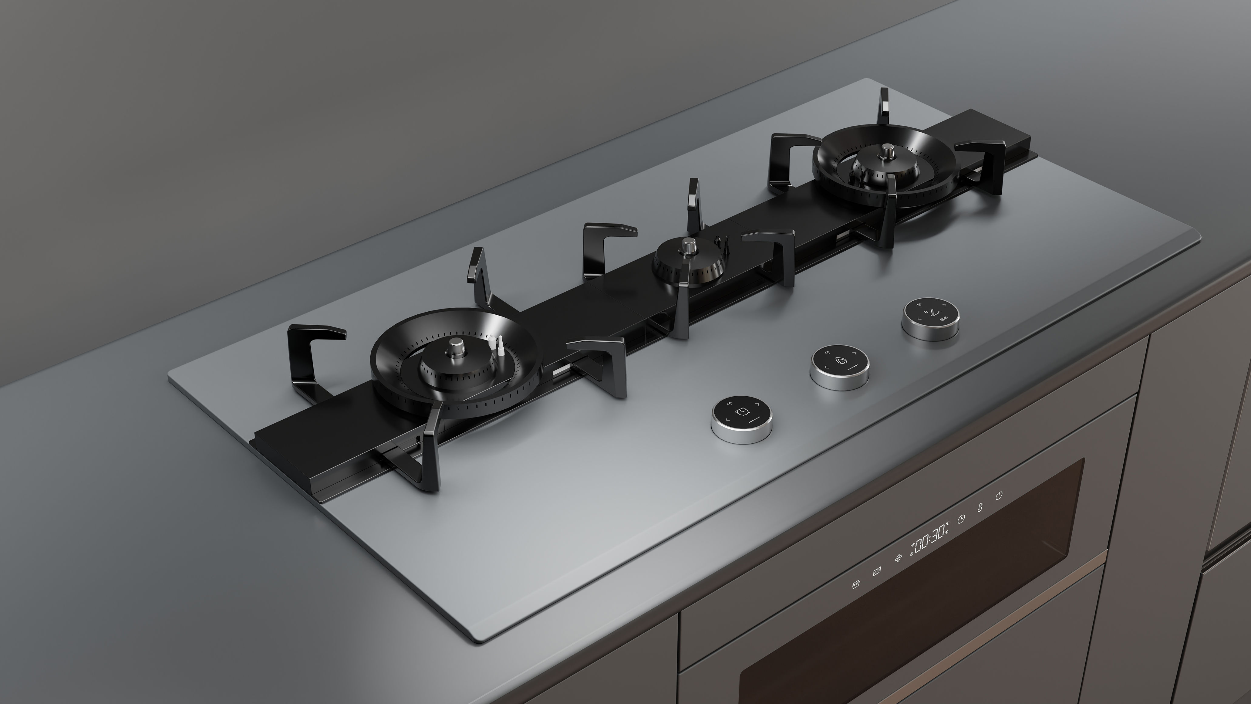 Casarte  Adjustable Three-Burner Gas Stove