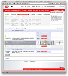 Website www.bahn.de