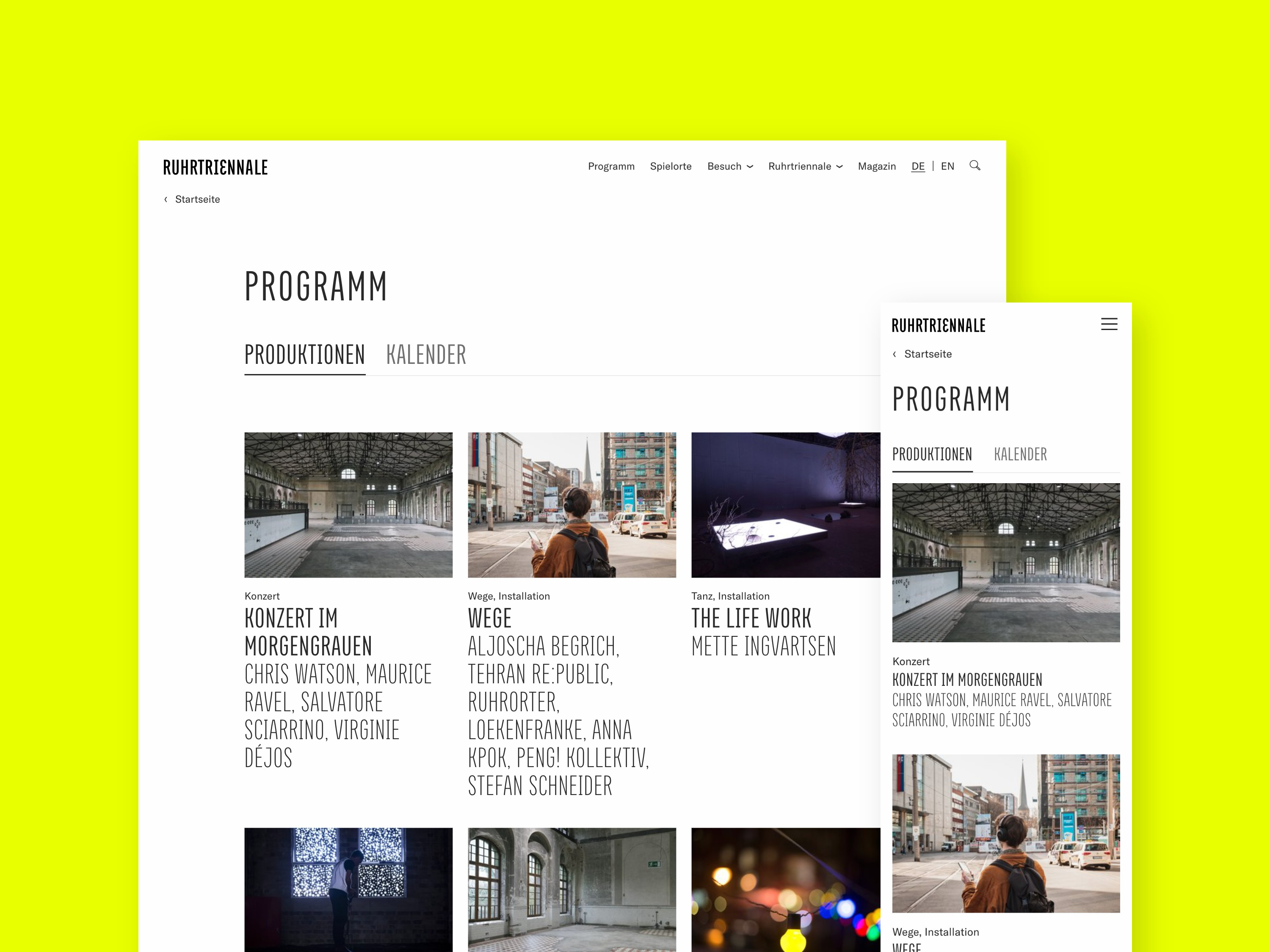 Ruhrtriennale | Website Relaunch