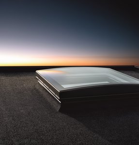 Curved glass rooflight