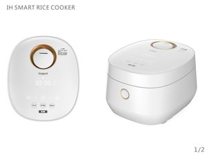 Square-round IH intelligent rice cooker