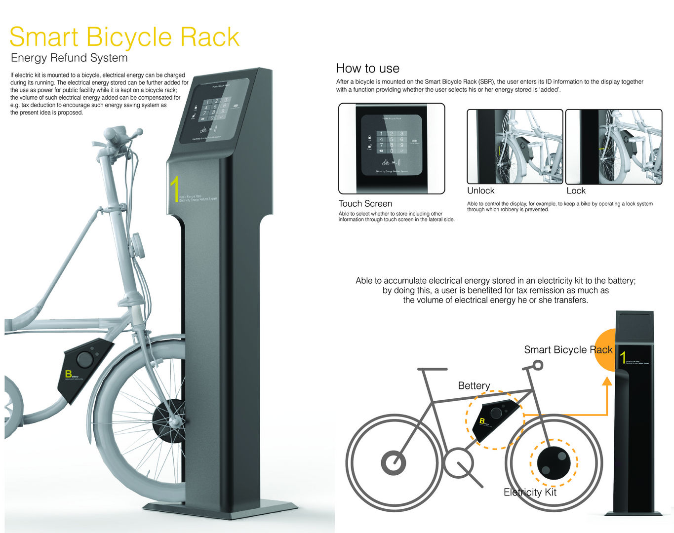 Smart bicycle Rack