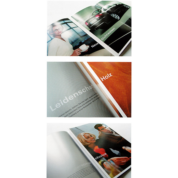 Erscheinungsbild Literatur, quattro GmbH, Visual design of quatro GmbH literature