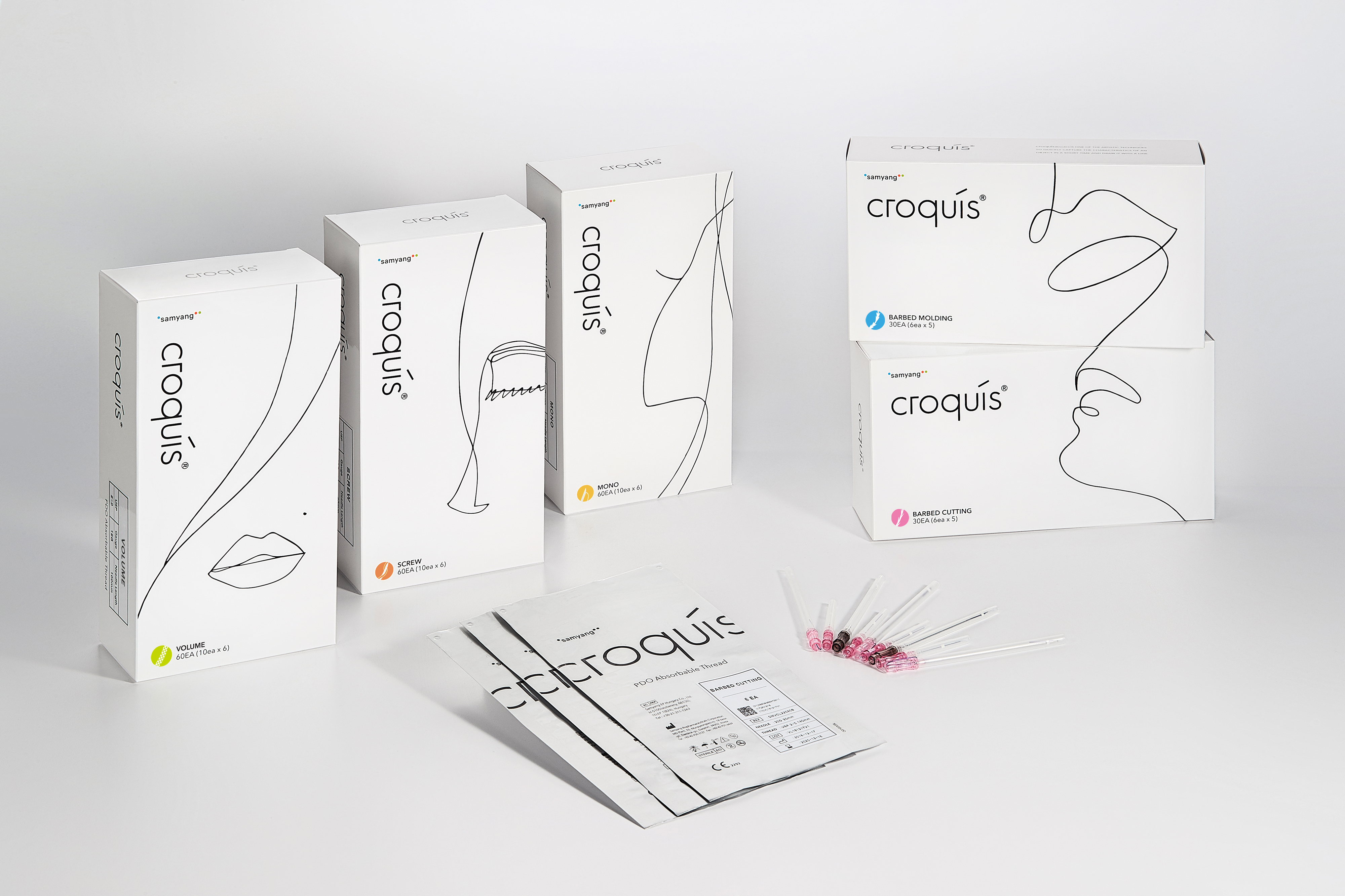 Skin lifting thread CROQUIS packaging design