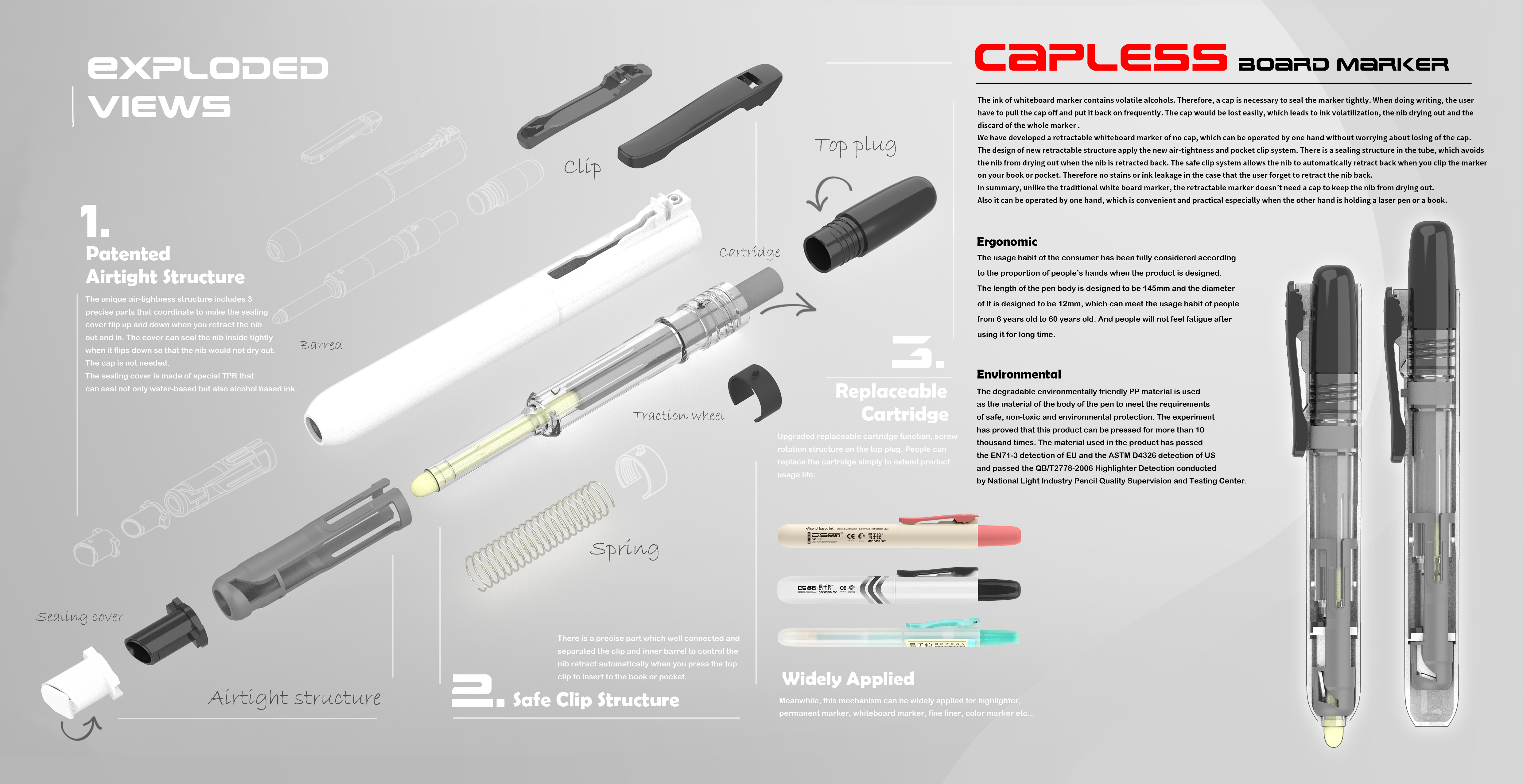 Capless  Board Marker