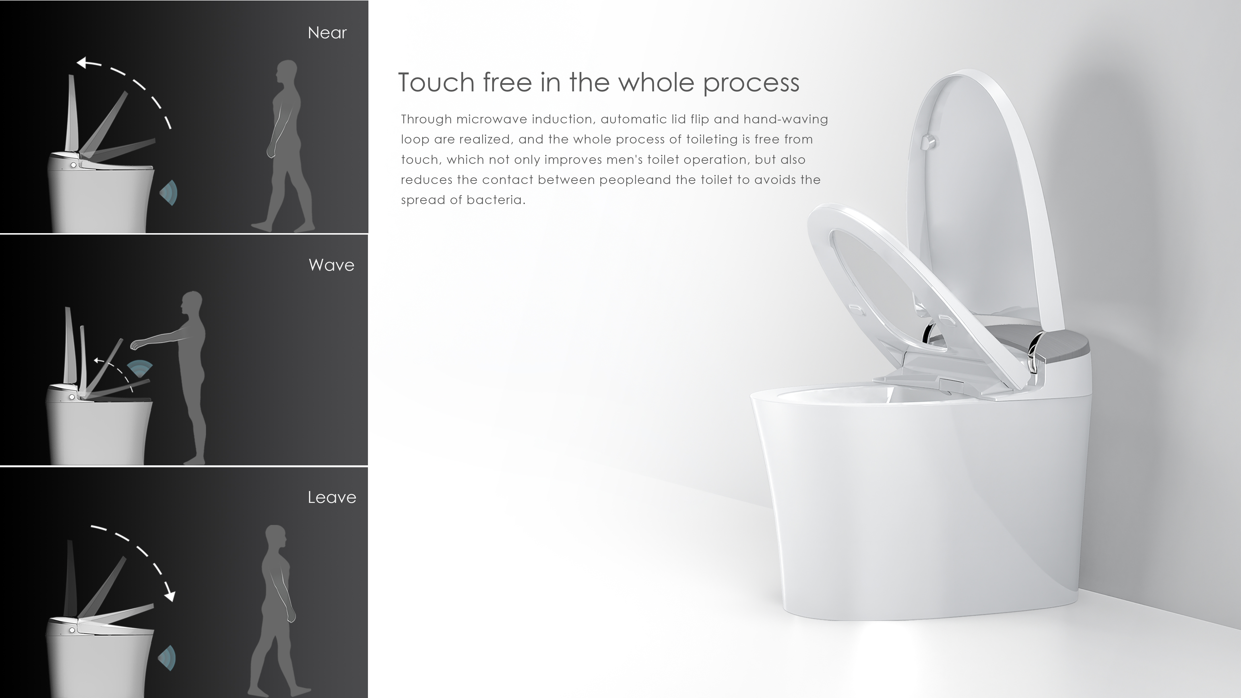 0-touch smart toilet