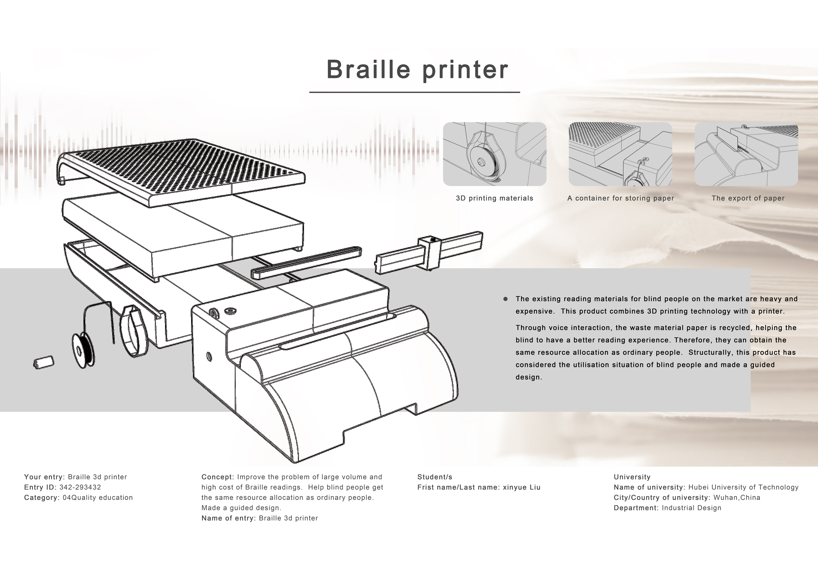 Braille 3d printer