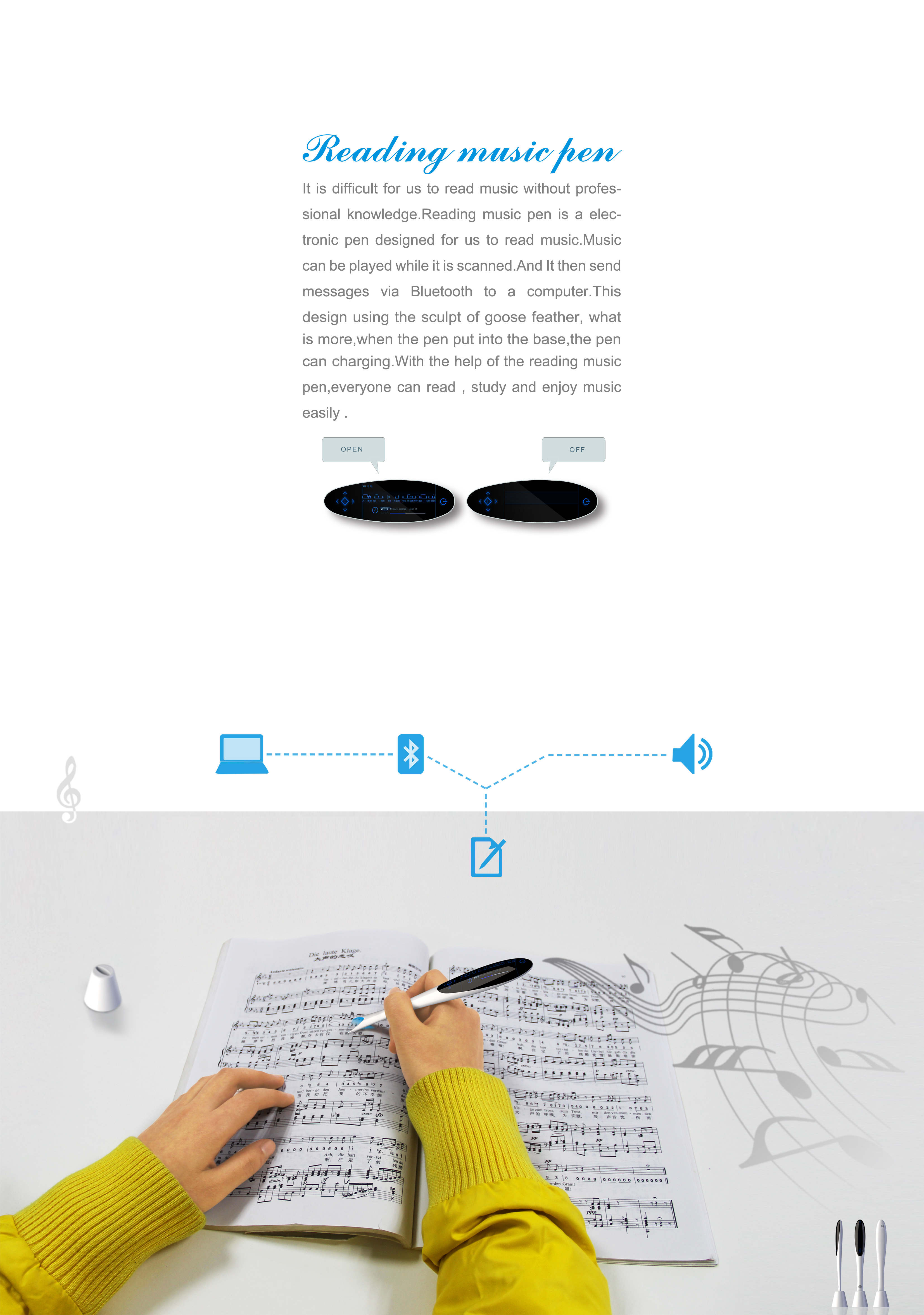 Reading music pen