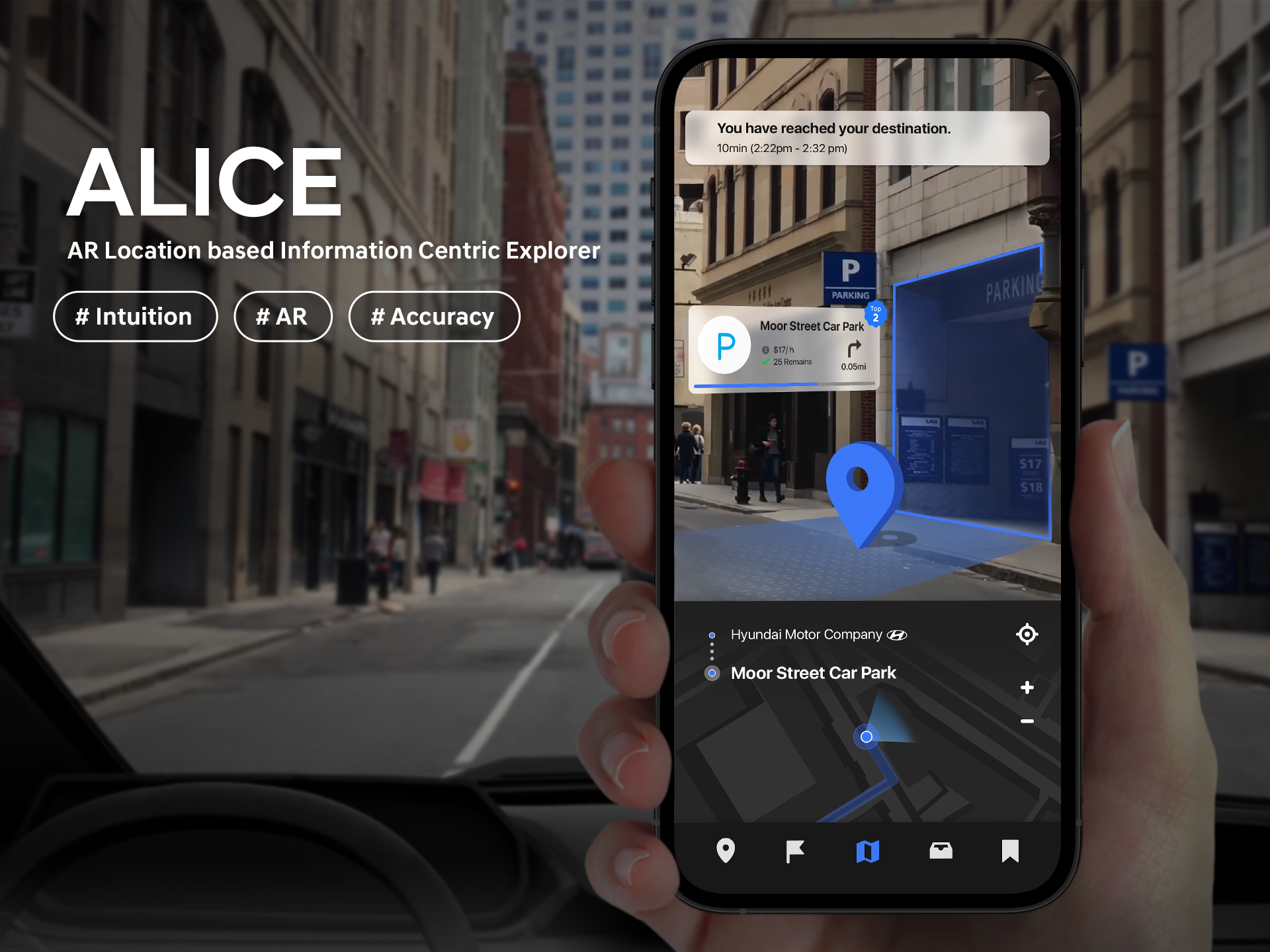 ALICE: AR Location based Info. Centric Explorer