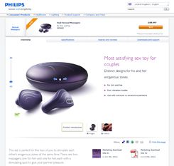 Philips consumer product website 2009