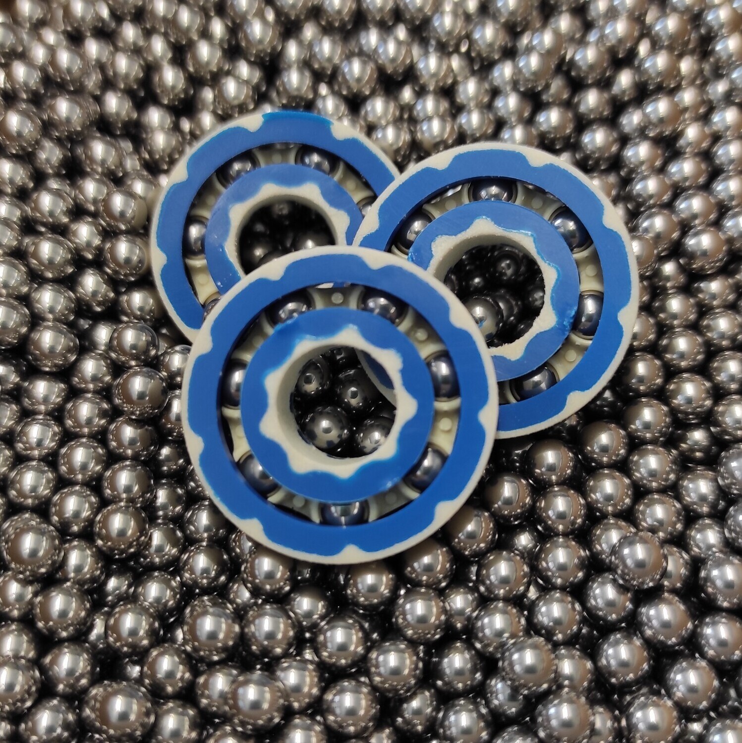 Two component polymer ball bearing