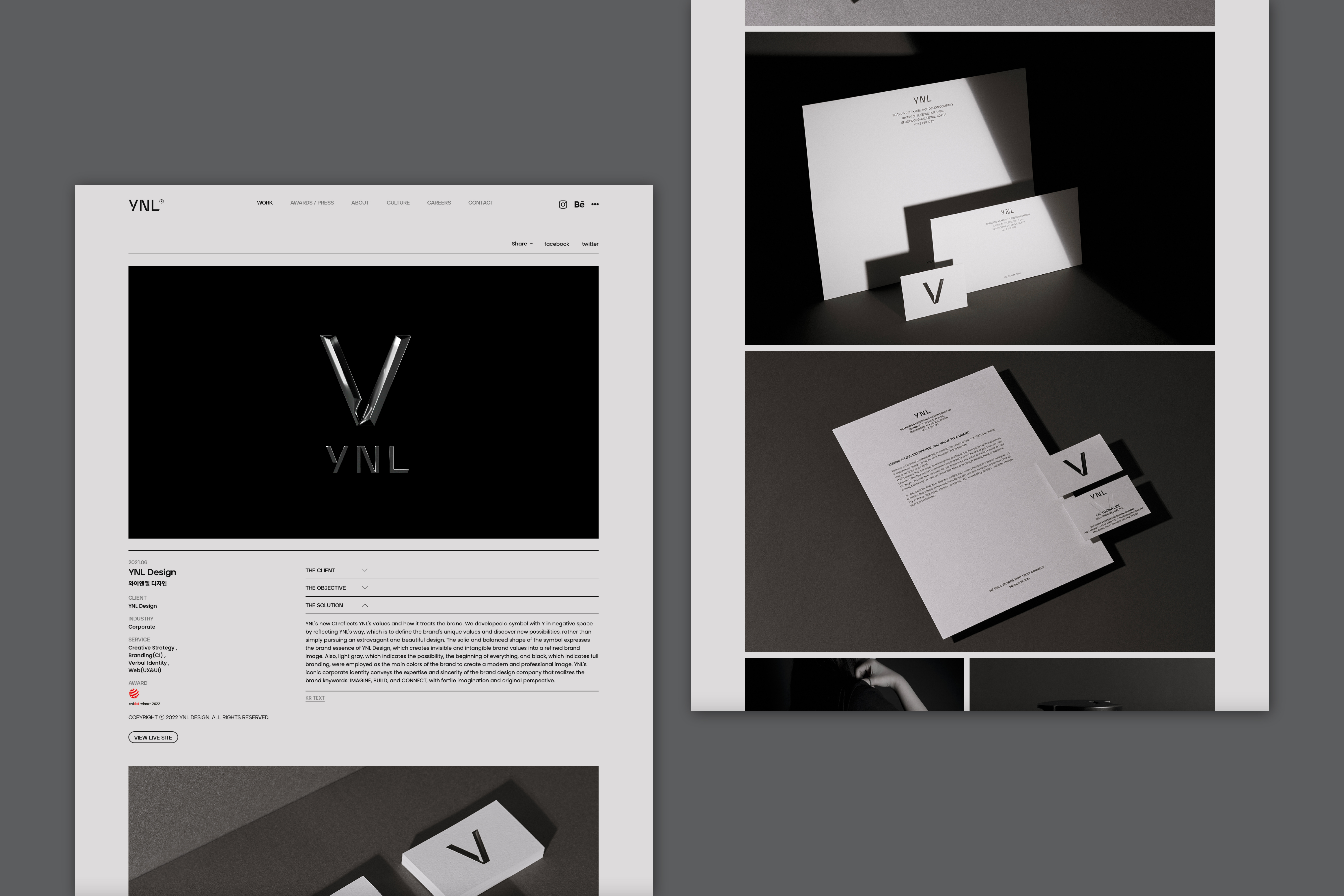 YNL Design Website Renewal