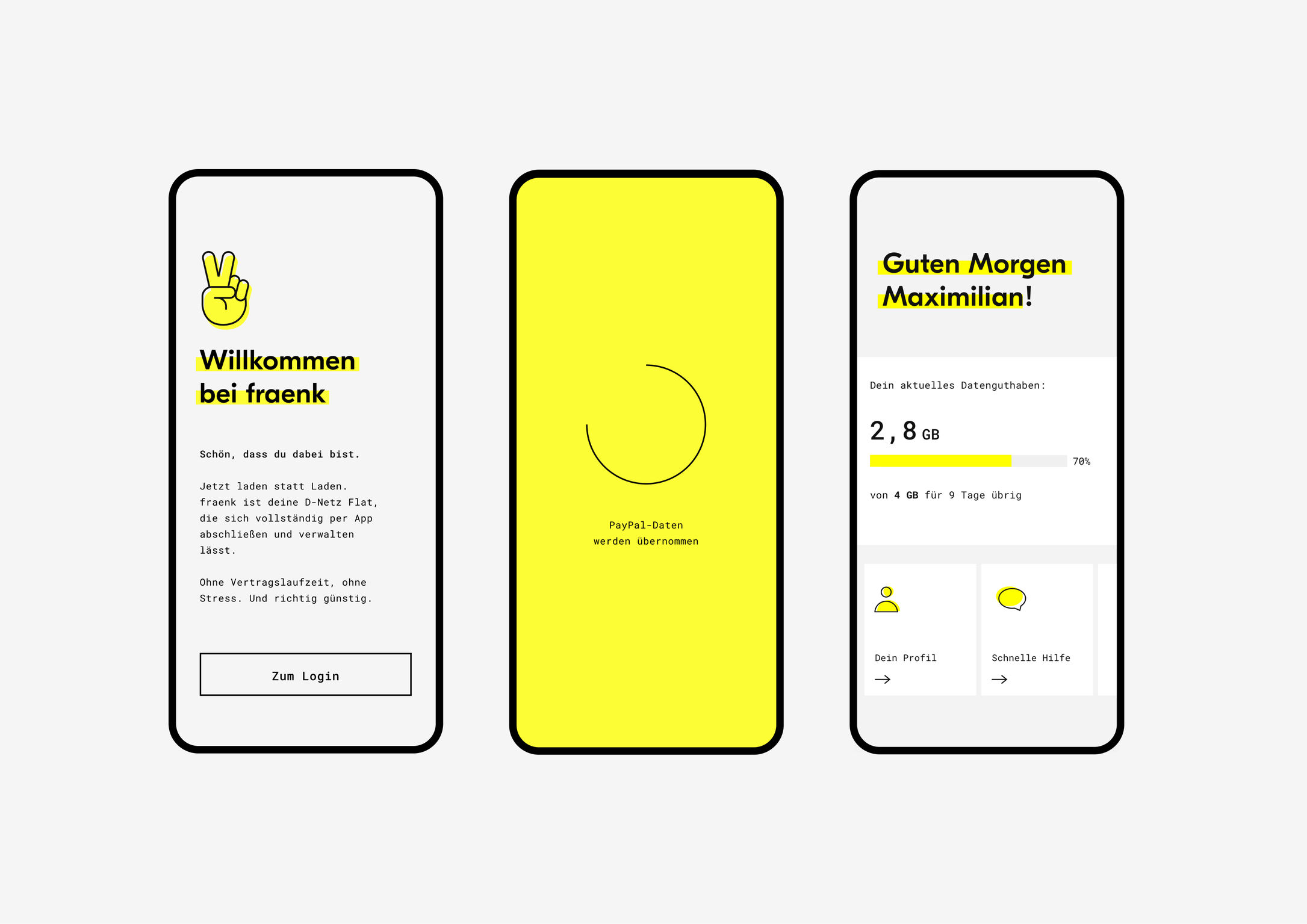 IF Design Fraenk The Mobile Plan App