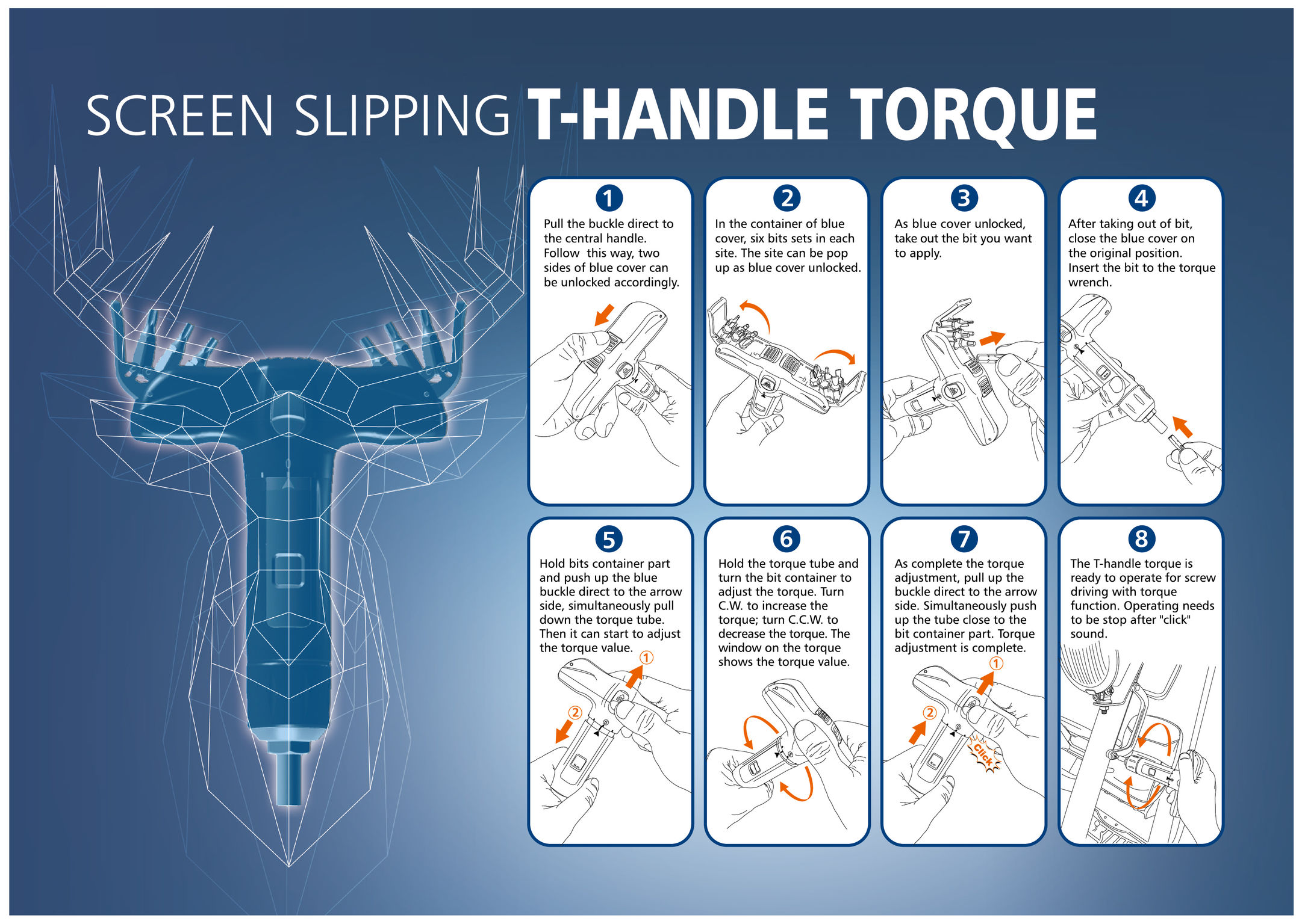 Screen Slipping T-Handle Torque