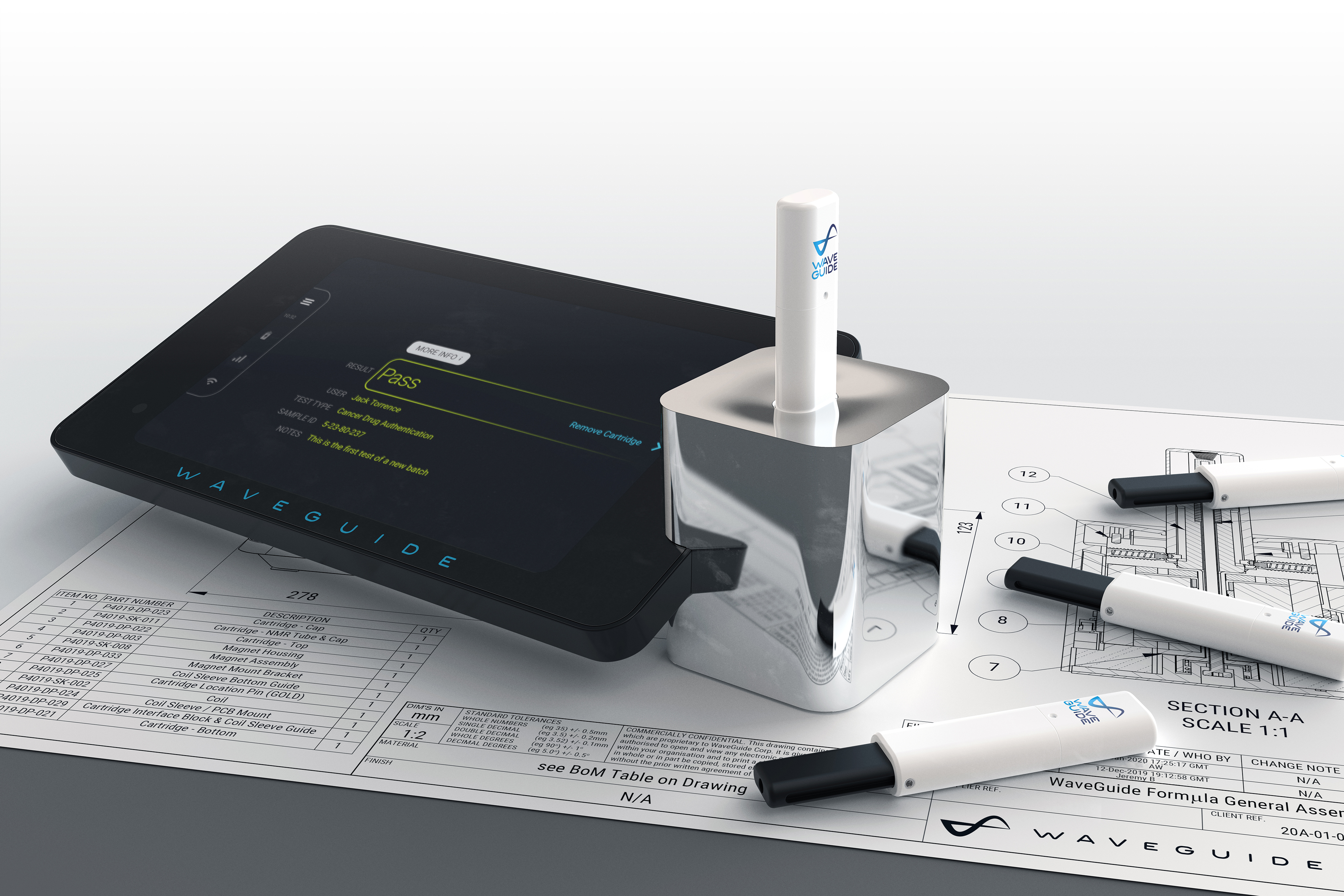 WaveGuide Formµla - portable NMR test device