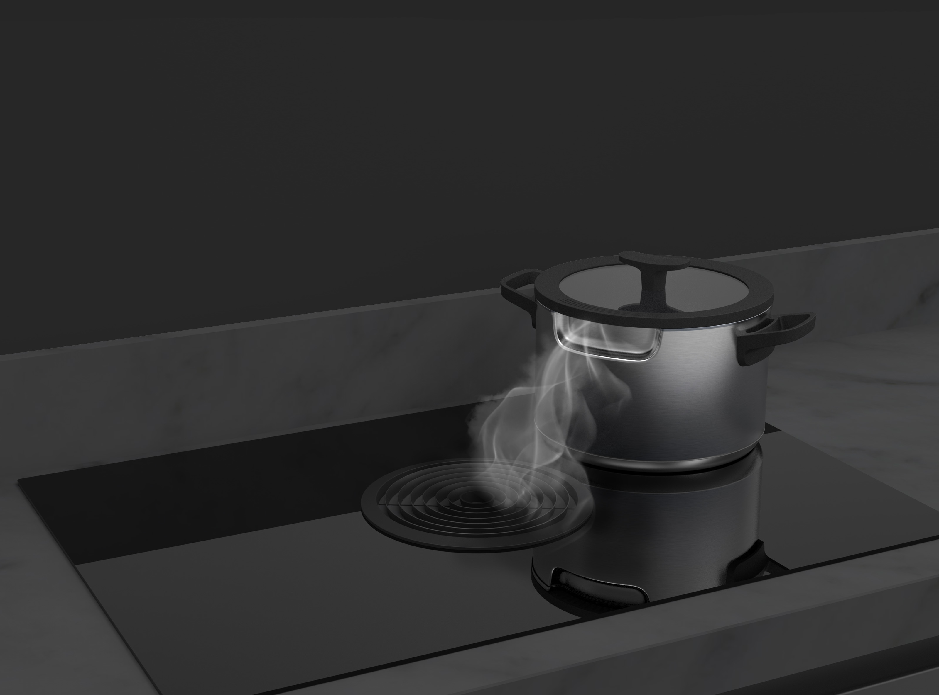 Downdraft cookware