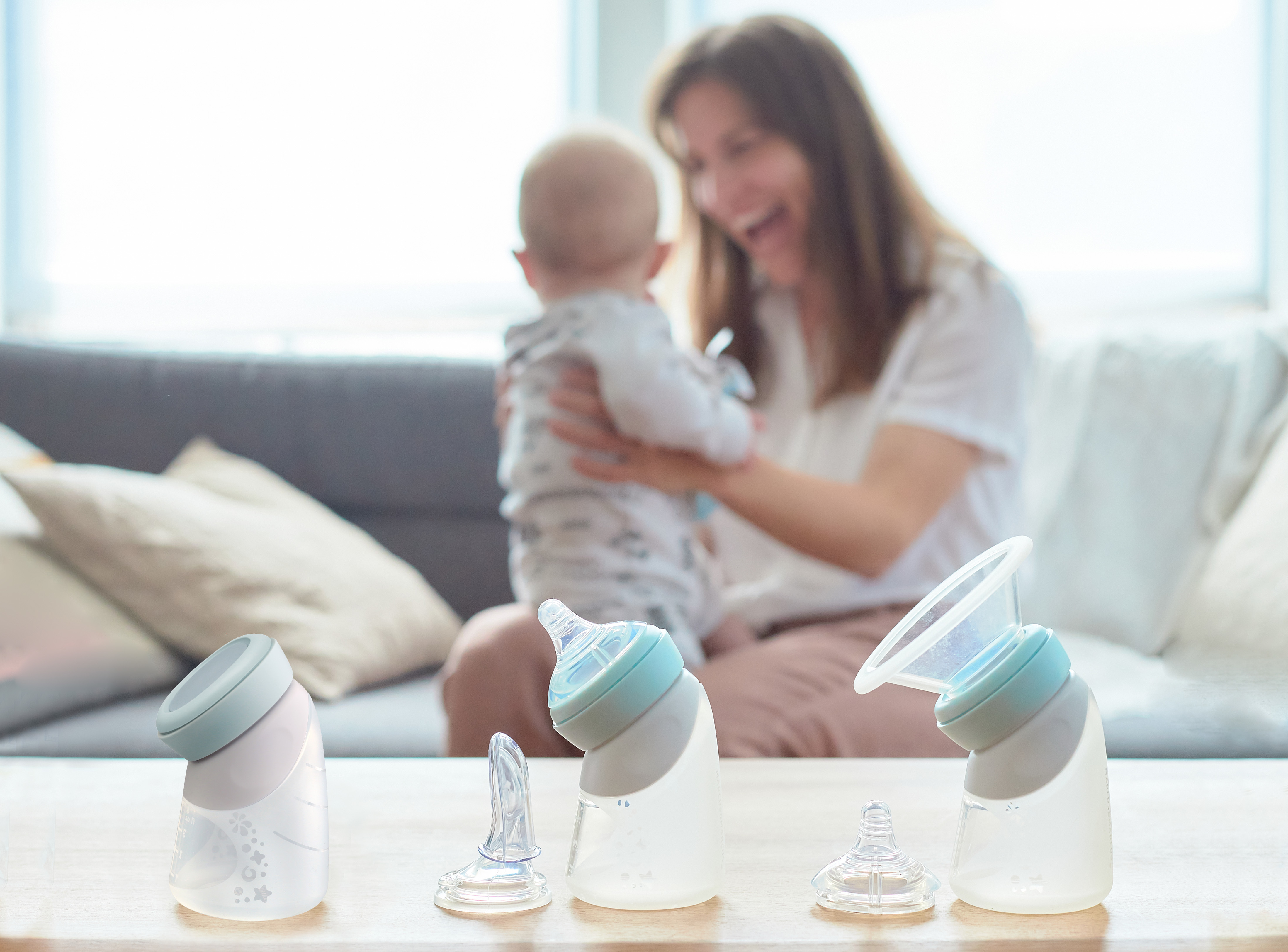 Silicone Angled Feeding Bottle Series