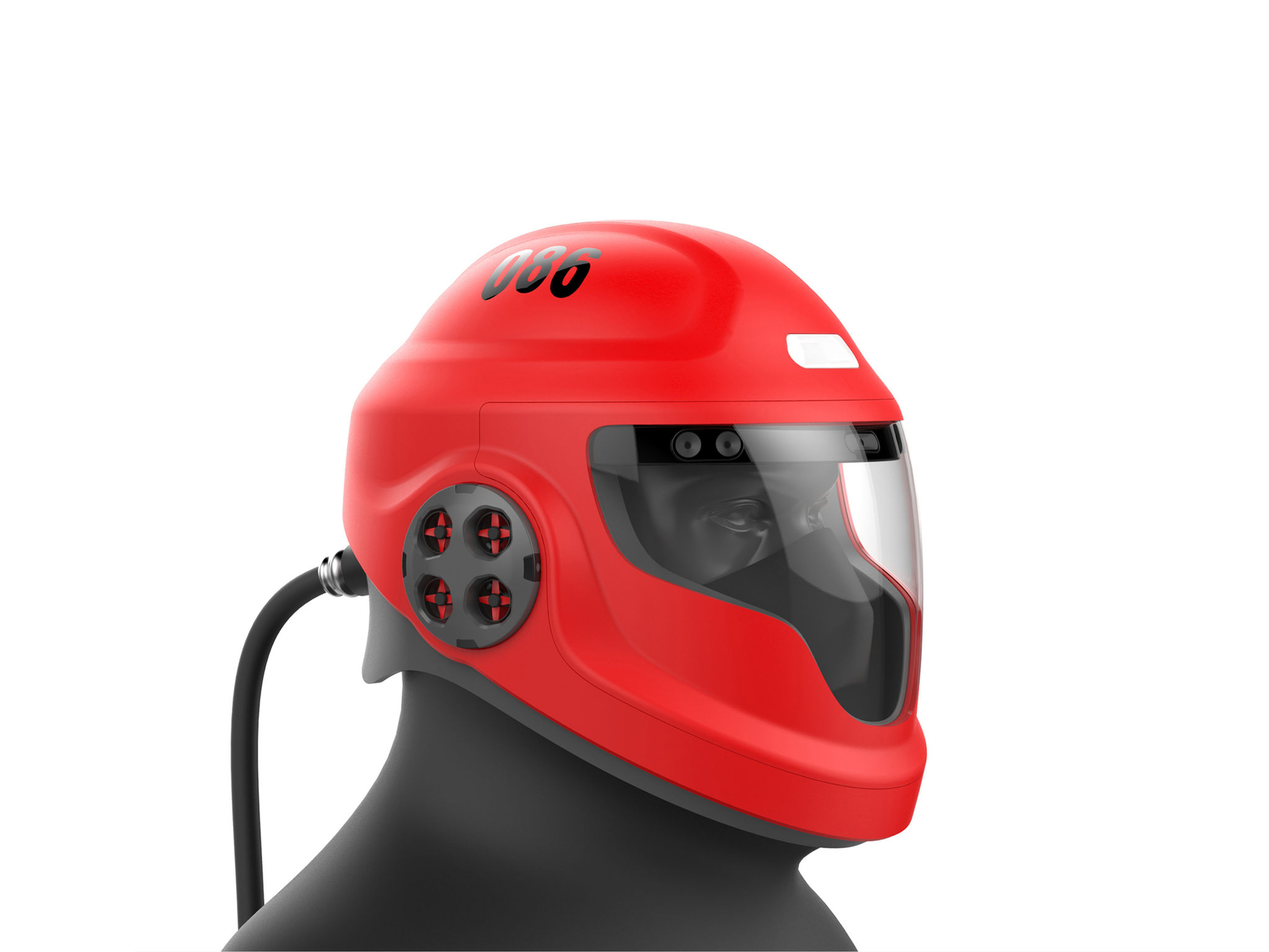 AR Fire-fighting UAV Helmet
