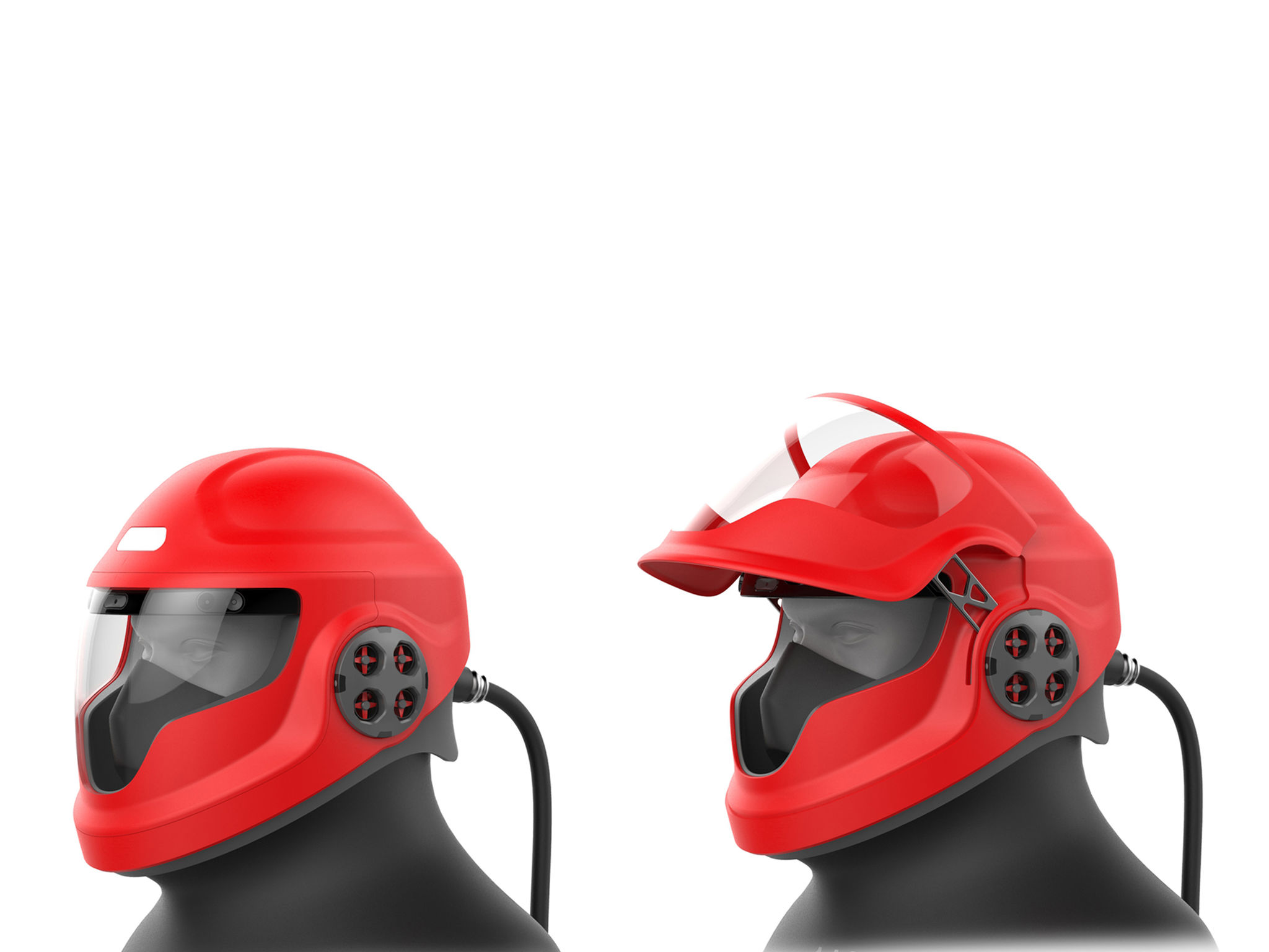 AR Fire-fighting UAV Helmet