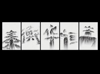 The Five Great Mountains of China Posters 