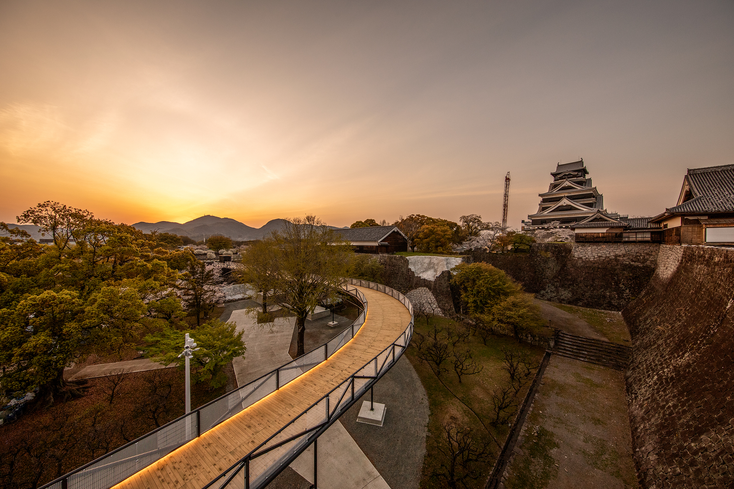 Kumamoto Castle Reconstruction Observation Path