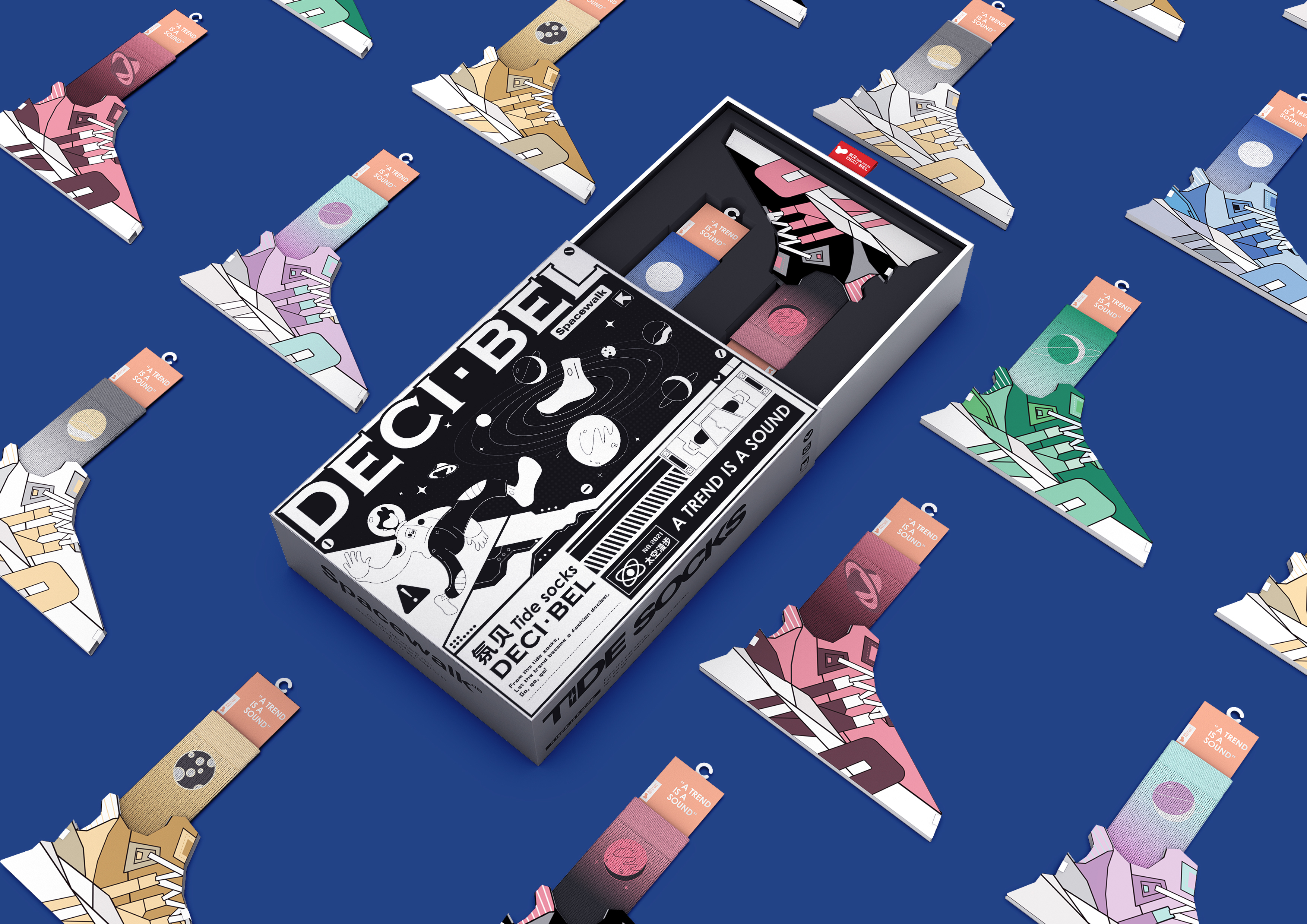 Decibel Tide Socks Packaging