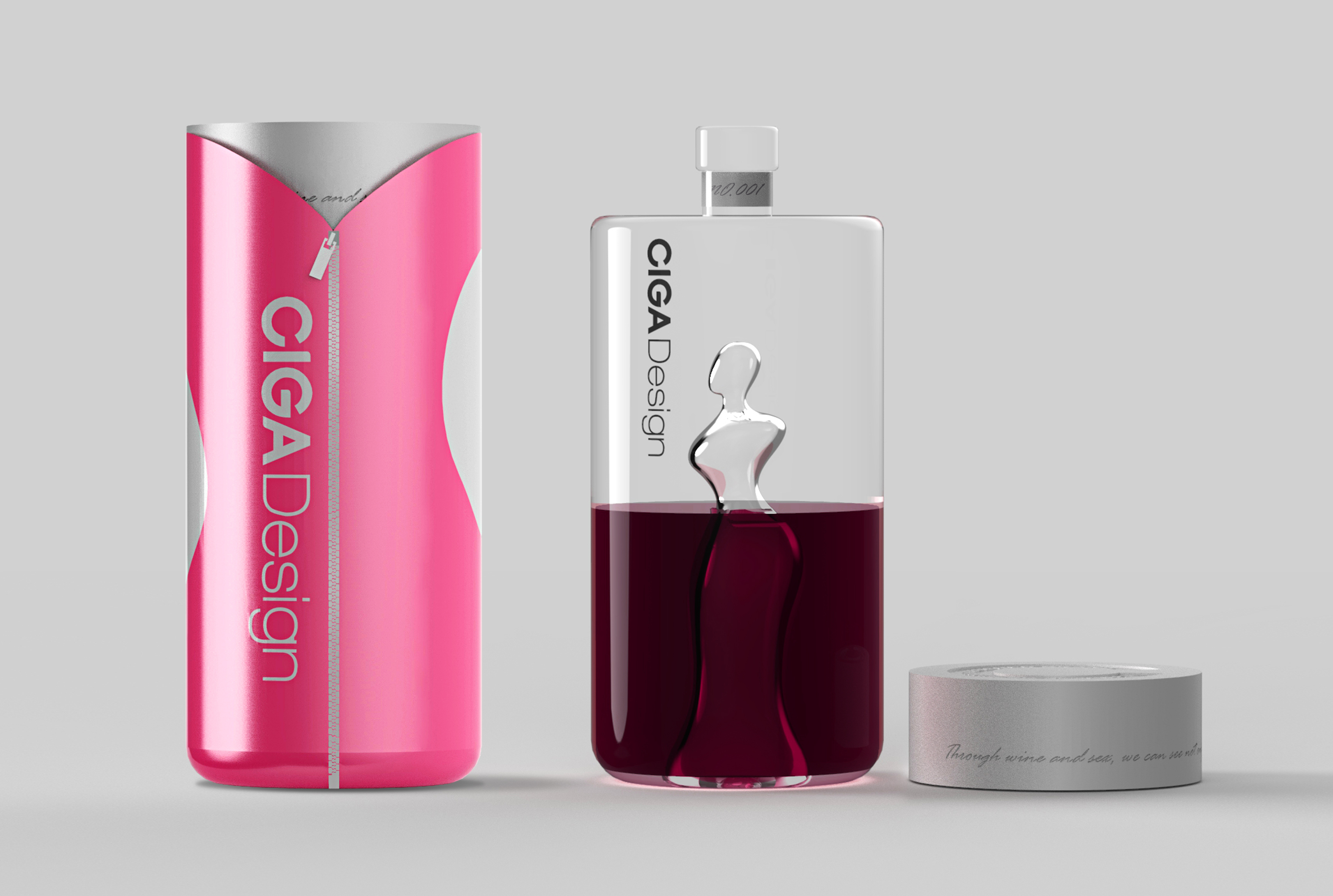 CIGA Design Red Wine Bottle