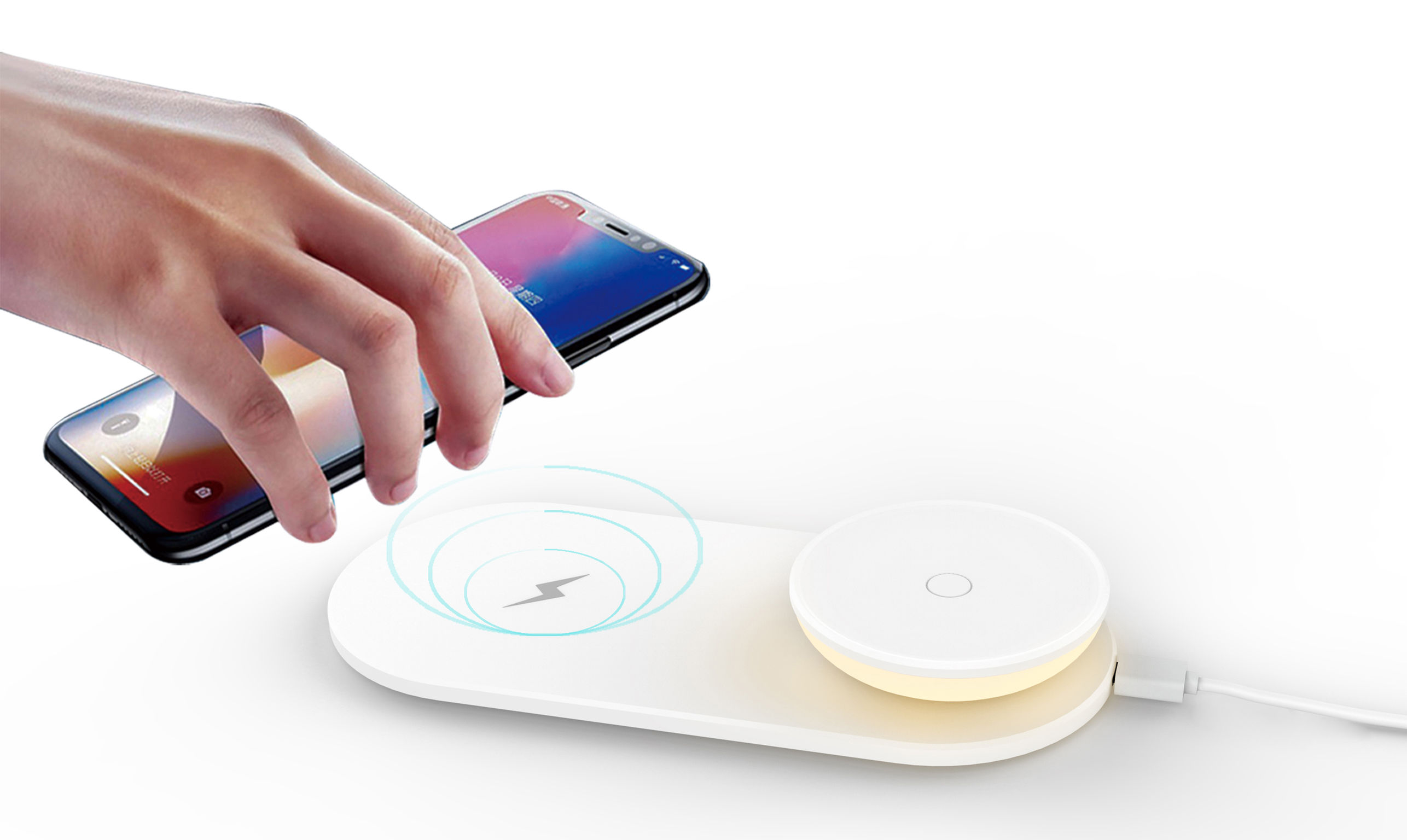 iF Design - Halo Wireless Charging Pad with Bedside Lamp
