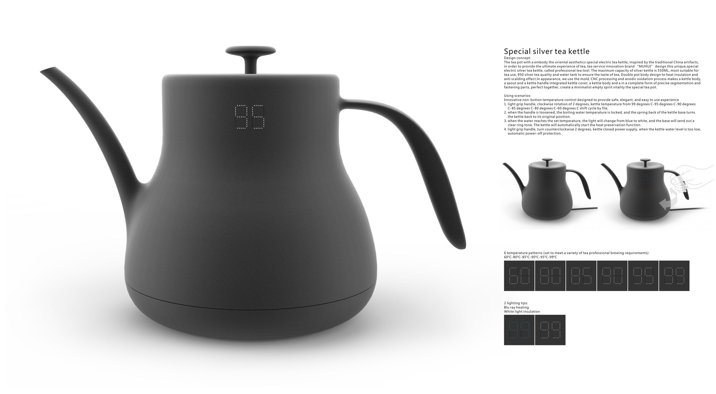 Special silver tea kettle