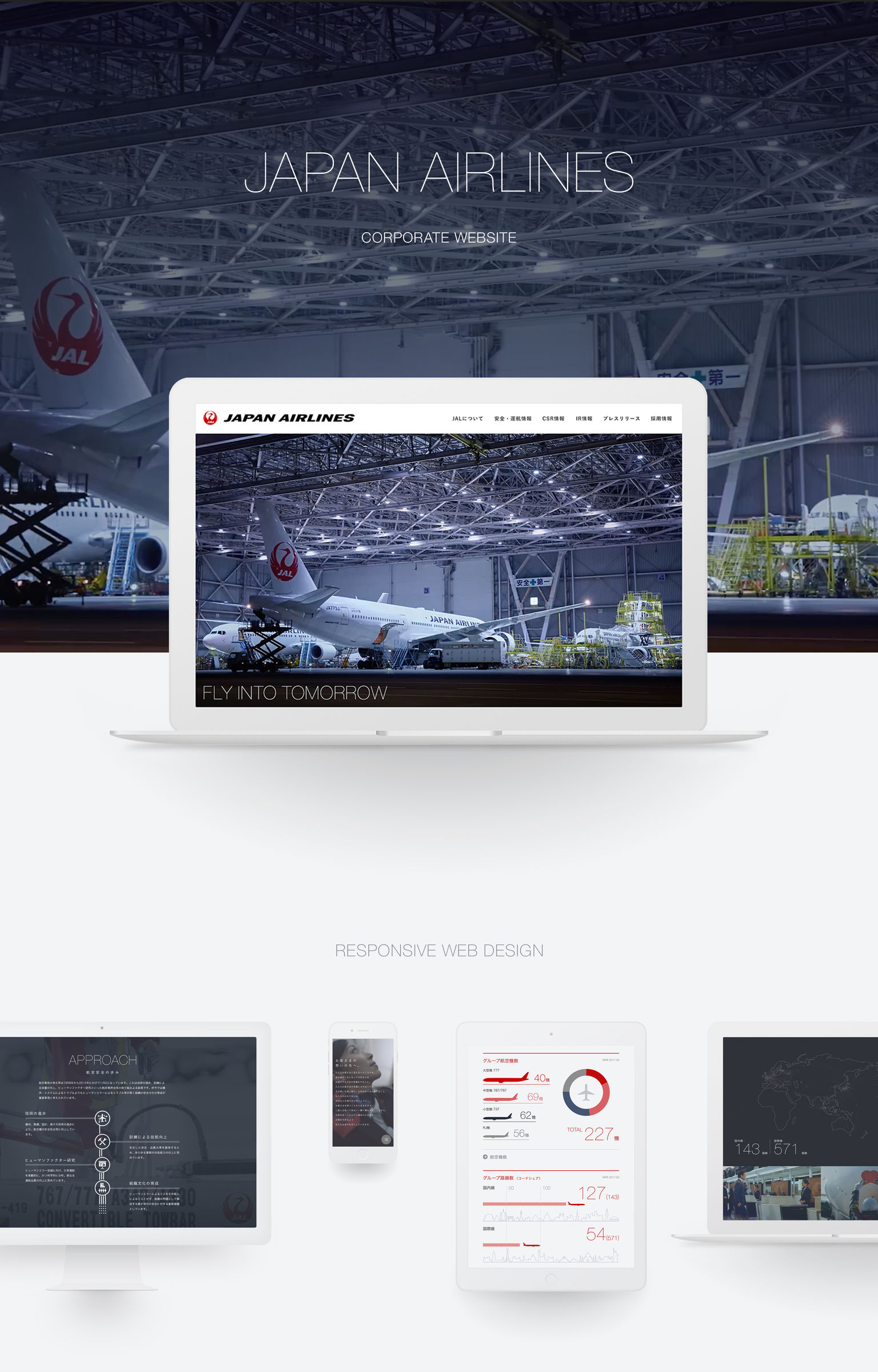 Corporate Website for JAL