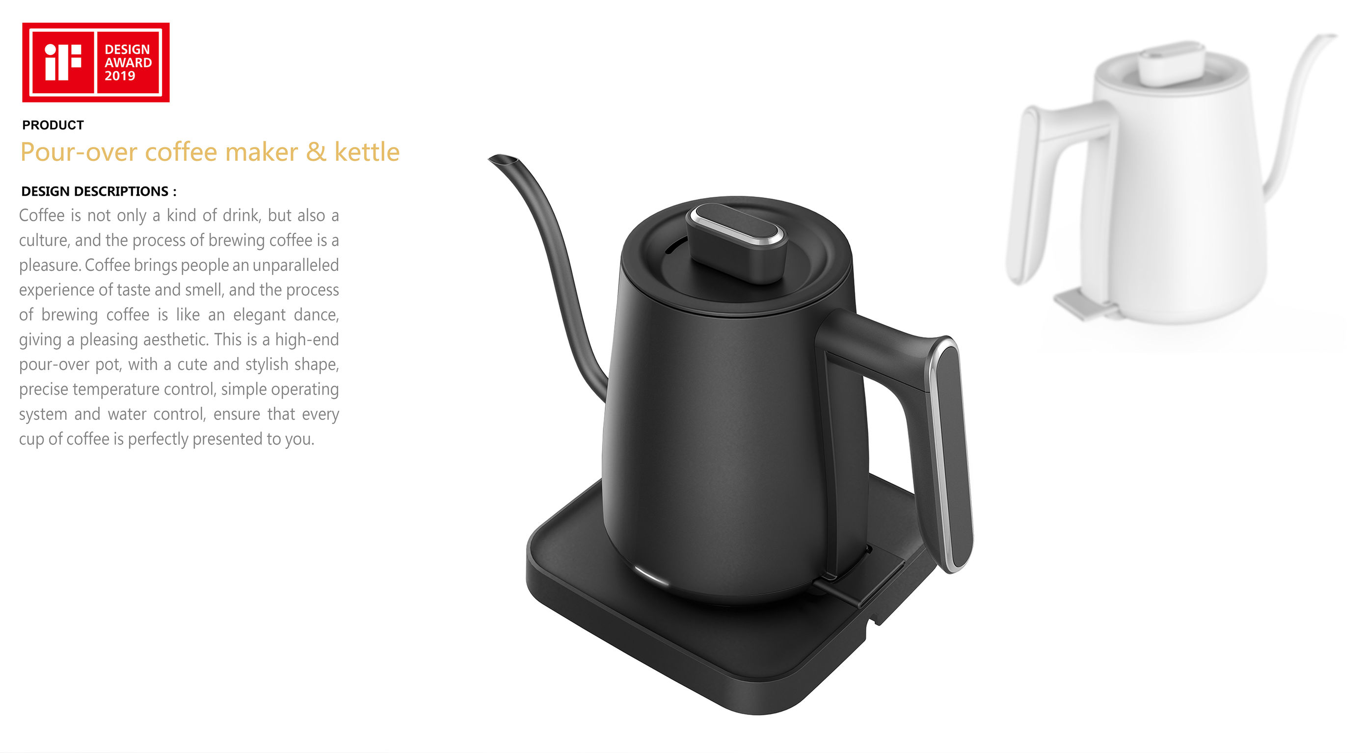 Pour-over coffee maker & kettle